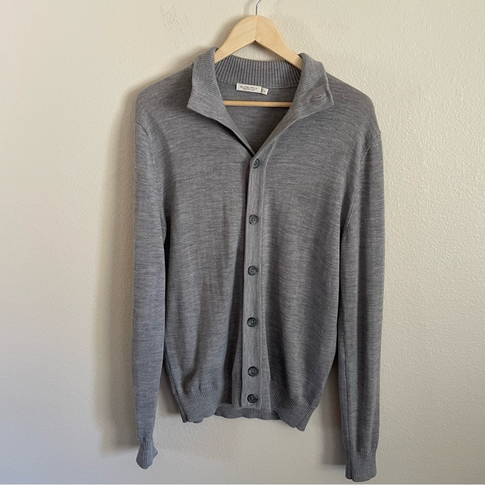Suitsupply Gray Men's Cardigan Sweater